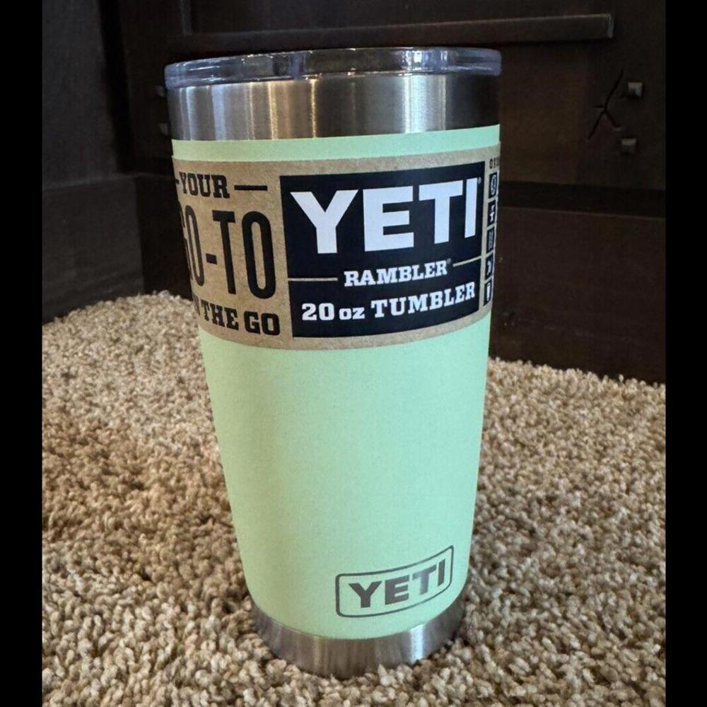 Yeti Rambler 20 oz Tumbler Key Lime Magslider Lid Ltd editio